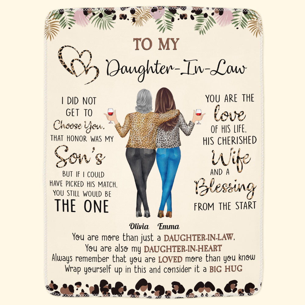 To My Daughter-In-Law You Are My Daughter-In-Heart - Personalized Blanket