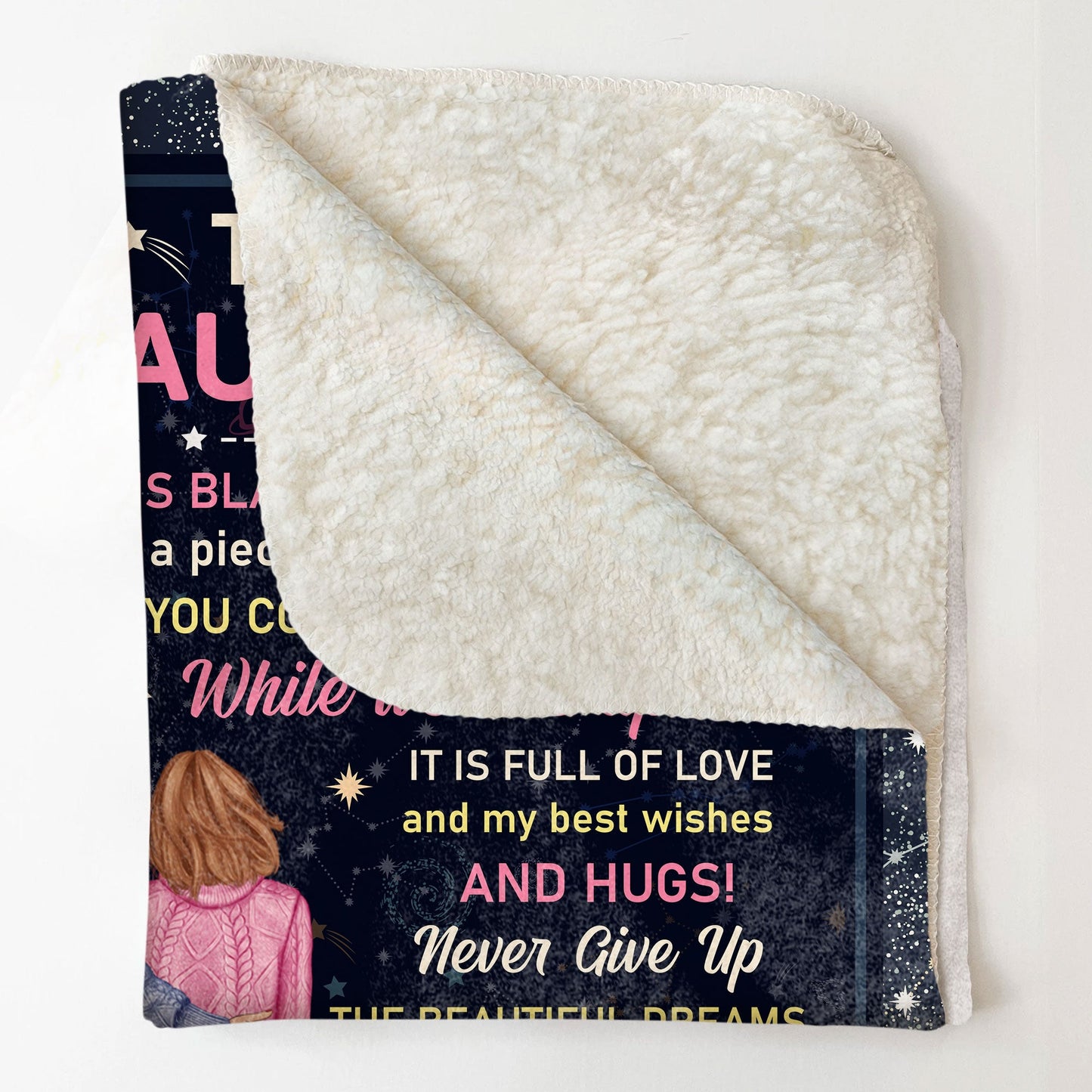 To My Daughter Inside This Blanket Is My Heart - Personalized Blanket