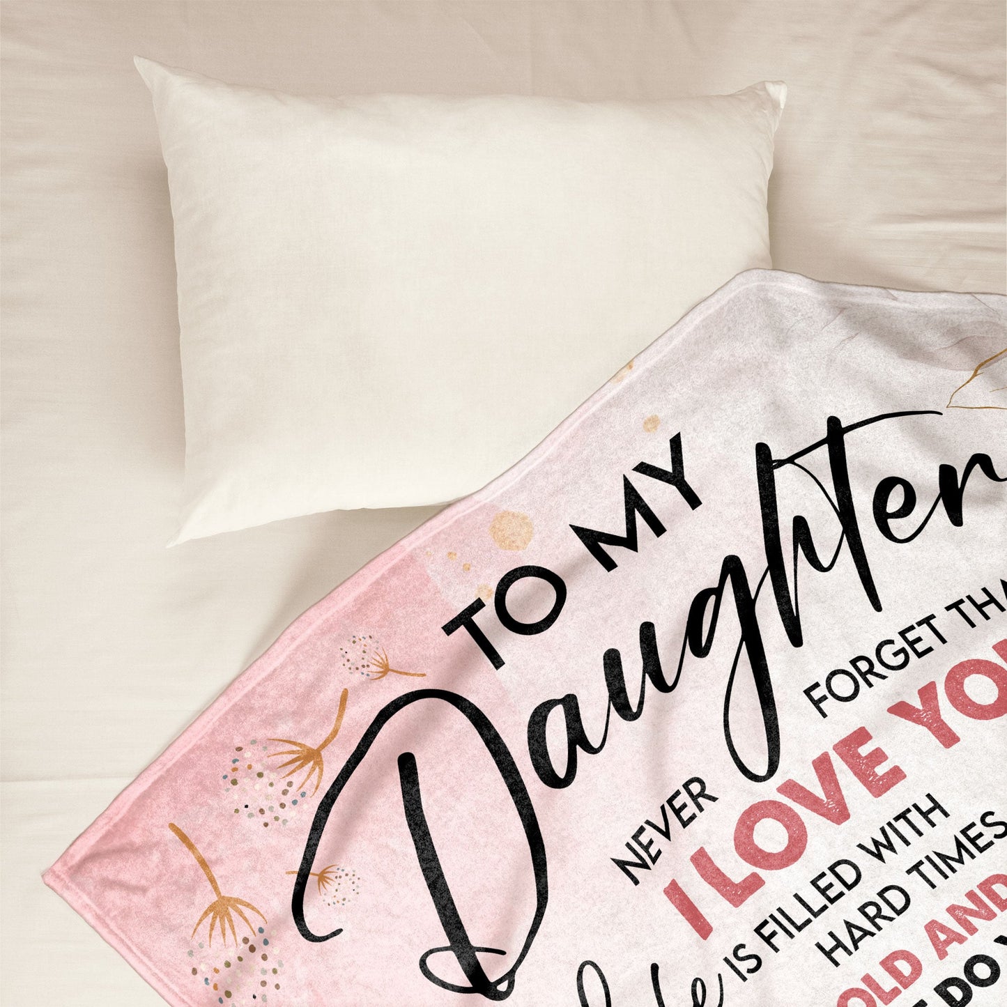 To My Daughter Never Forget That I Love You - Personalized Daughter Blanket