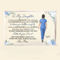 To My Daughter Nurse From Mom, Dad - Personalized Rectangle Acrylic Plaque