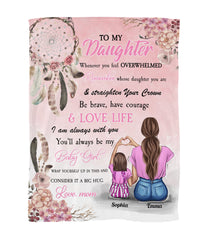 To My Daughter - Personalized Blanket - Birthday Gift For Daughters, Gift From Mom