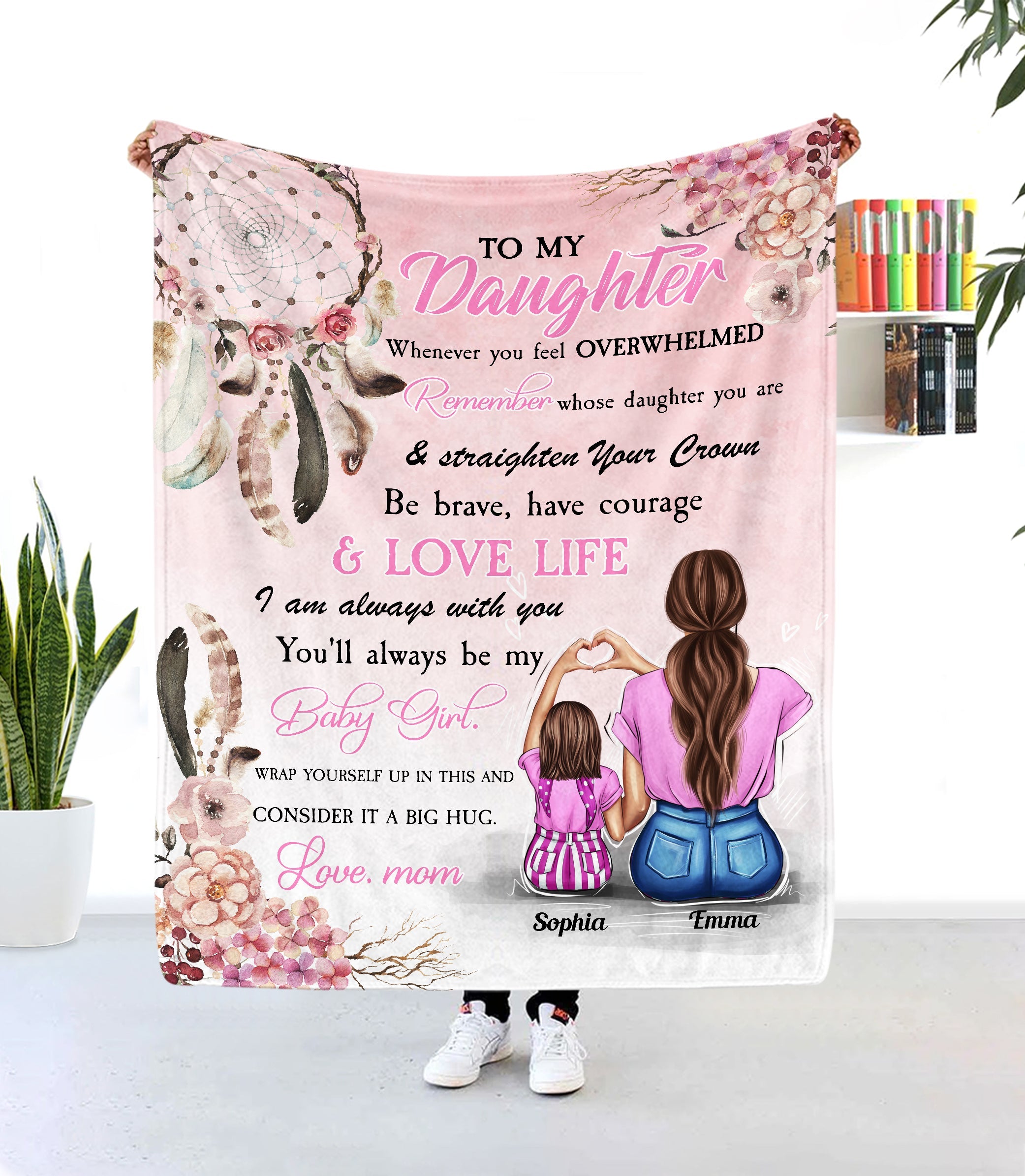 Daughter buy blanket, personalized daughter blanket, daughter mom gift, daughter gift, personalized daughter gift from mom, easter