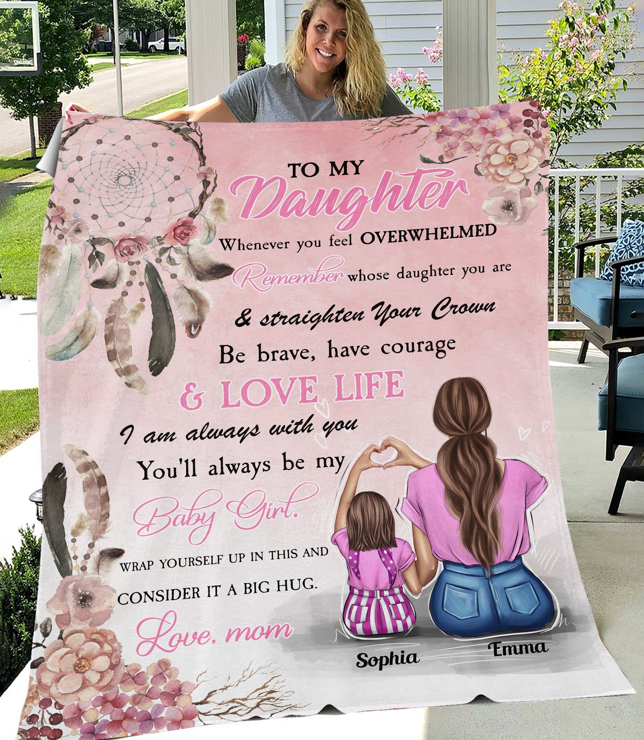 Personalized Blanket for Daughter from Mom, Custom Gift for Daughter, Meaningful Gift, Daughter Blanket, Gift for Daughters, To My shops Daughter