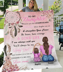 To My Daughter - Personalized Blanket - Birthday Gift For Daughters, Gift From Mom