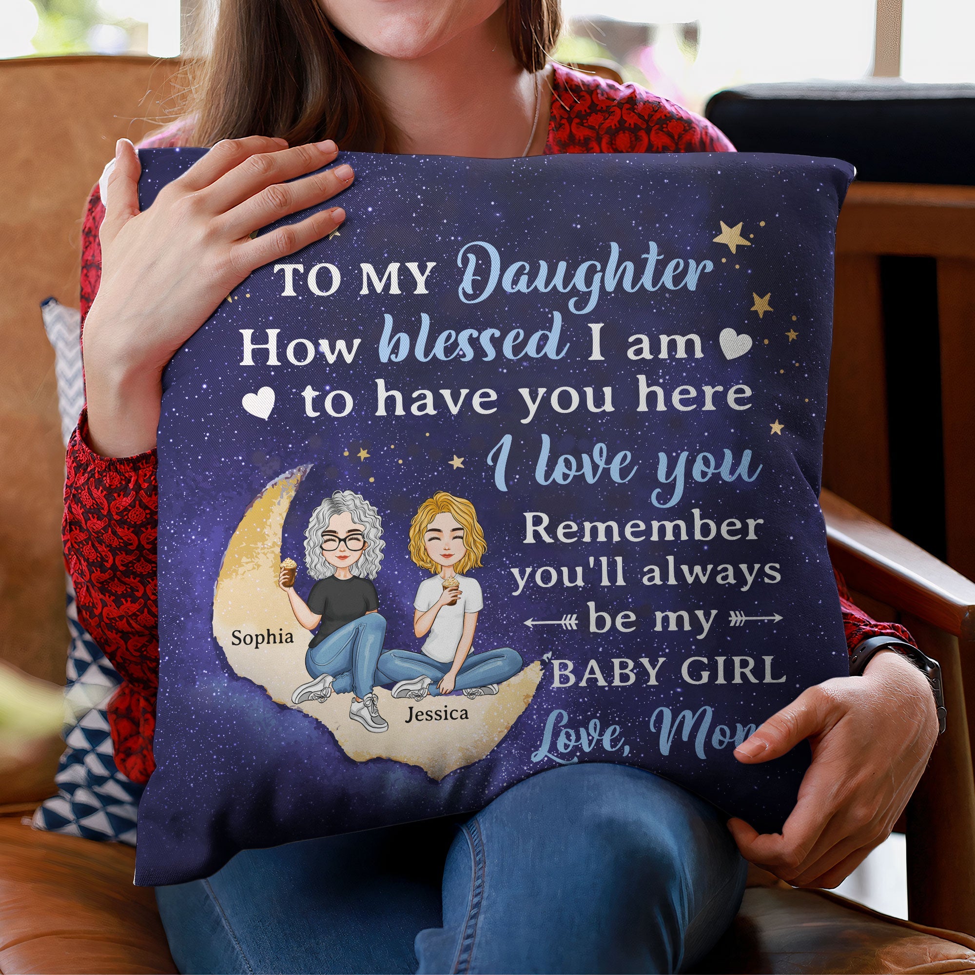 To My Daughter To My Son I Love You Personalized Pillow Insert