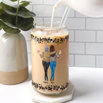 To My Daughter Whisper Back I Am The Storm - Personalized Clear Glass Cup