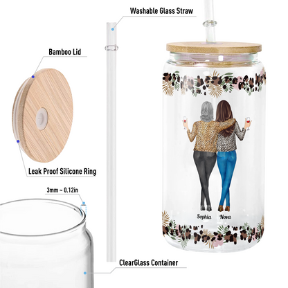 To My Daughter Whisper Back I Am The Storm - Personalized Clear Glass Cup