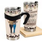 To My Daughter Whisper Back I Am The Storm - Personalized Tumbler Cup - Gift For Daughter