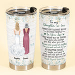 To My Daughter-in-law - Personalized Tumbler Cup - Birthday Wedding Gift For Daughter-in-law, Bonus Daughter - Gift From Mom, Mother-in-law