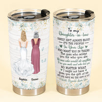 To My Daughter-in-law - Personalized Tumbler Cup - Birthday Wedding Gift For Daughter-in-law, Bonus Daughter - Gift From Mom, Mother-in-law