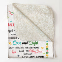 To My Granddaughter Hugg This Soft Blanket From Grandma - Personalized Blanket