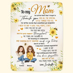 To My Mom I Love You And Thank You For Everything You Do - Personalized Blanket - Mother's Day, Loving Gift For Mom, Mother