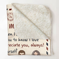To My Mom I'm Not Close By Hug This Long Distance From Son - Personalized Blanket