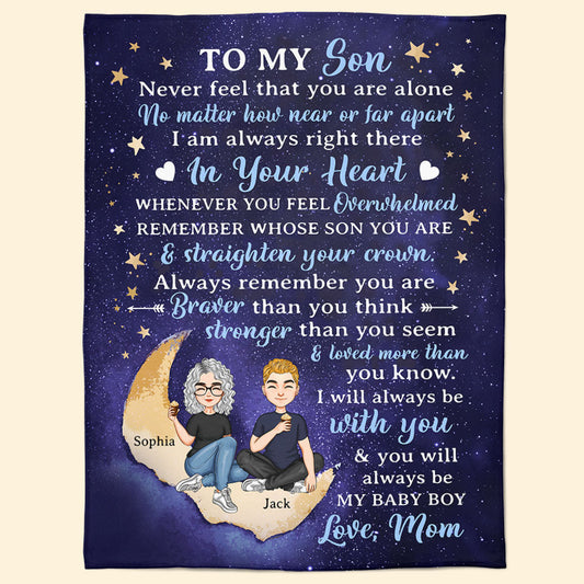 To My Son I Love You Forever - Personalized Son Blanket