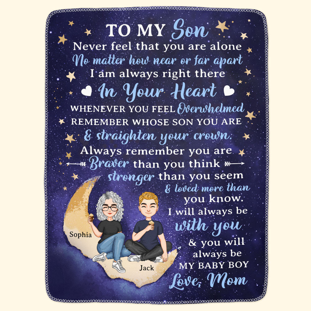 To My Son I Love You Forever - Personalized Son Blanket