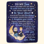 To My Son I Love You Forever - Personalized Son Blanket