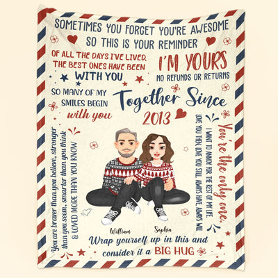 To My Wife Gift Christmas Blanket - Personalized Blanket