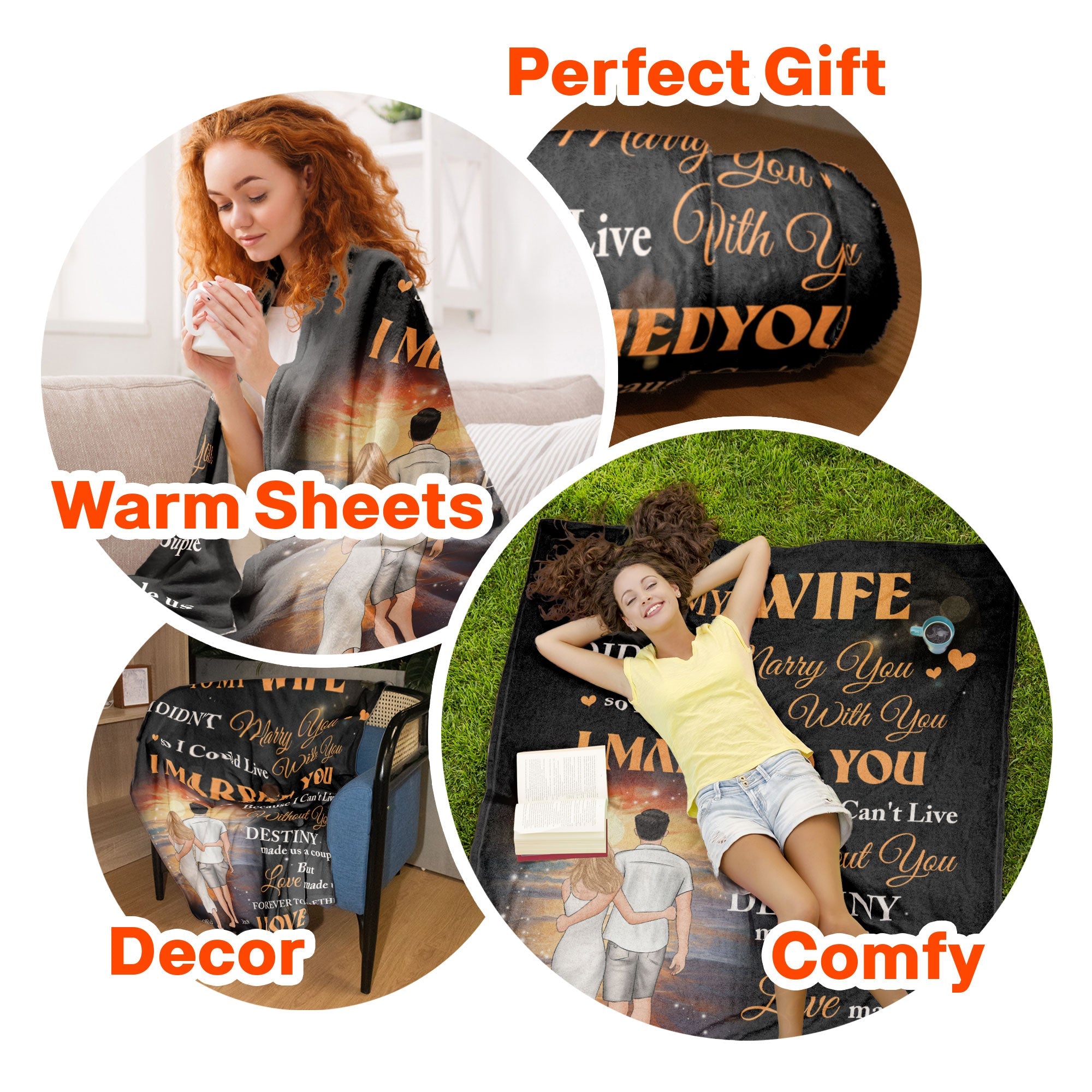 To My Wife Love Made Us Forever Together - Personalized Blanket