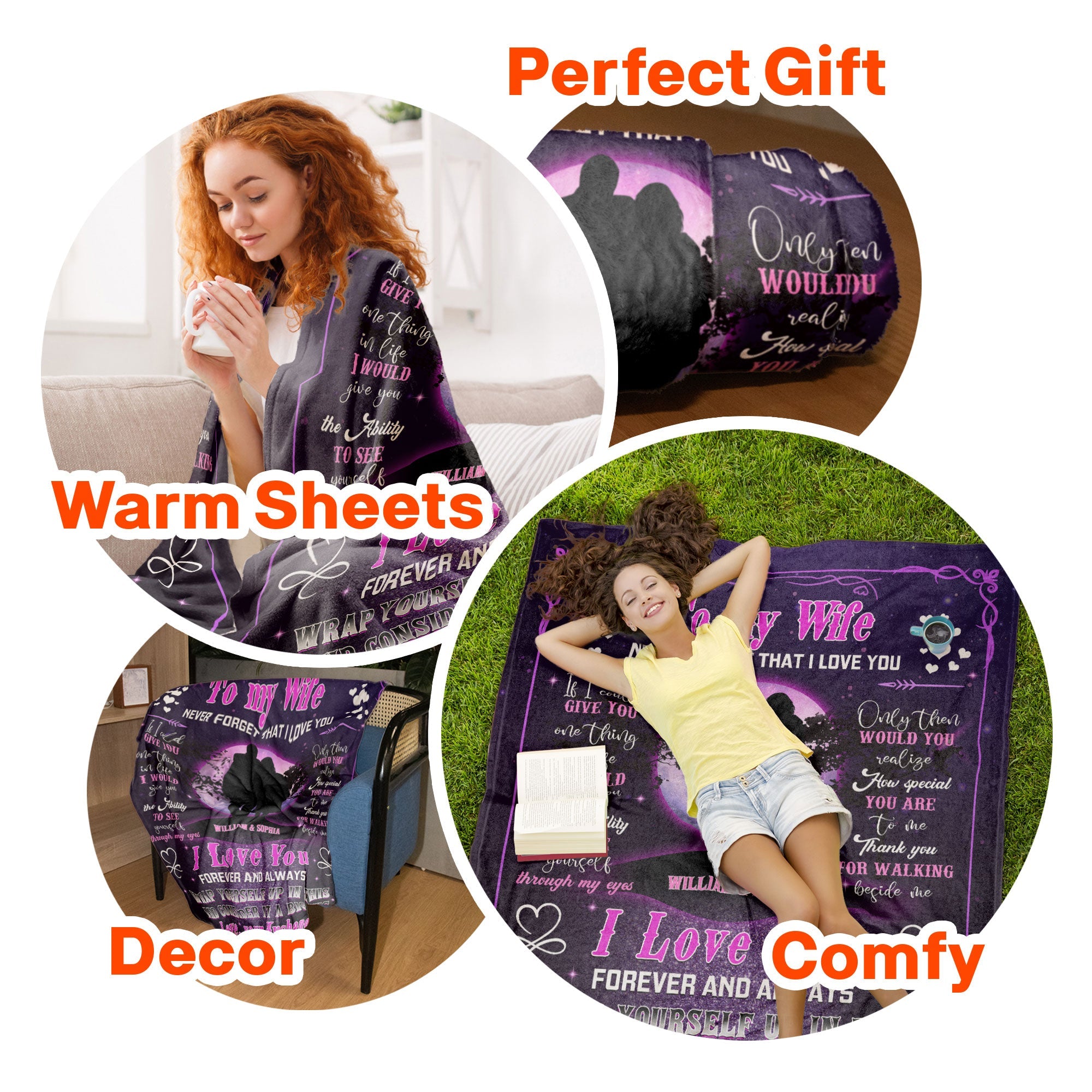 To My Wife Never Forget That I Love You Forever & Always - Personalized Blanket