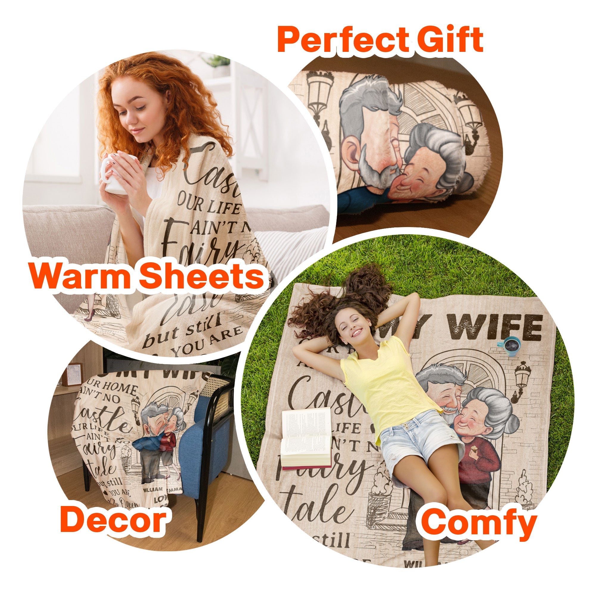 To My Wife Our Home Ain't No Castle - Personalized Blanket - Anniversary Gifts For Her, Wife - Gift For Wife
