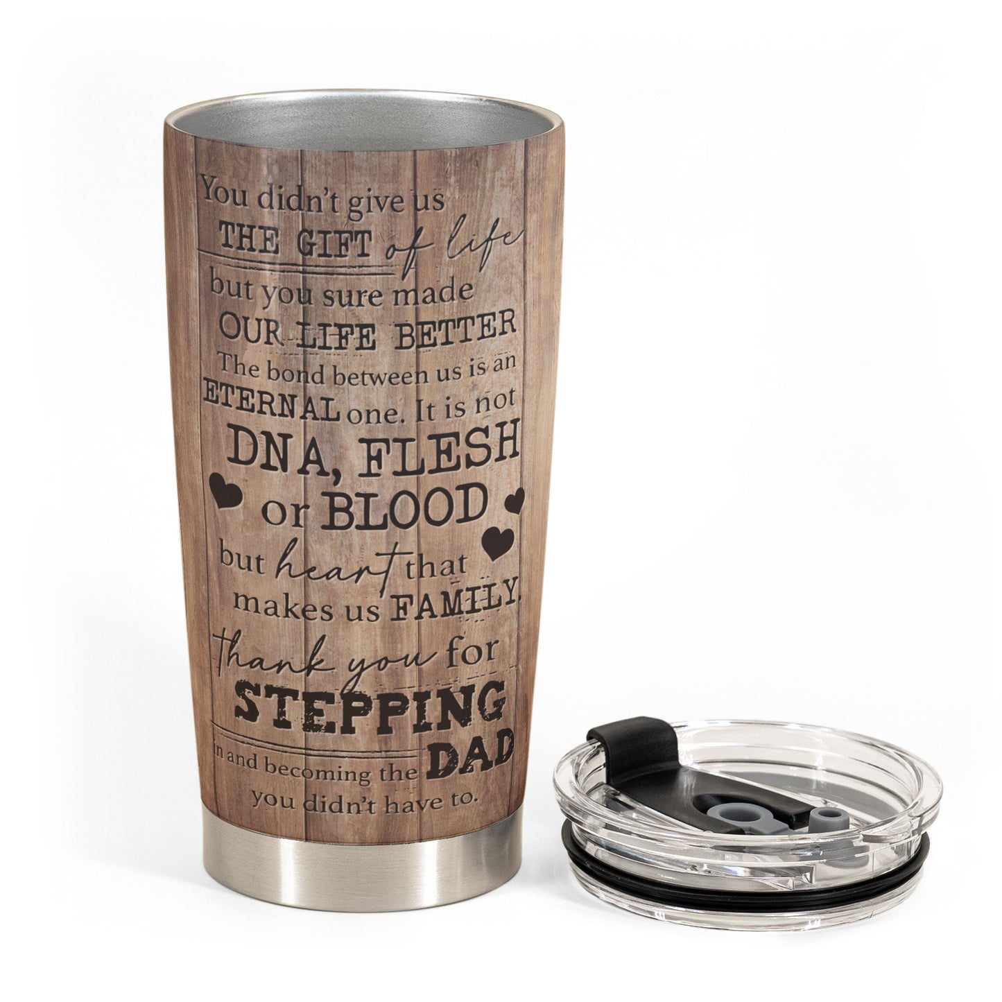 To Our Bonus Dad - Personalized Tumbler Cup