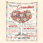 To Our Grandma Thank You For Your Love And Support - Personalized Blanket