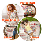 To Our Grandma Thank You For Your Love And Support - Personalized Blanket