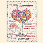 To Our Grandma Thank You For Your Love And Support - Personalized Blanket