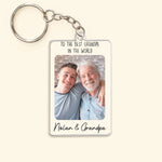 To The Best Grandpa In The World - Personalized Acrylic Photo Keychain
