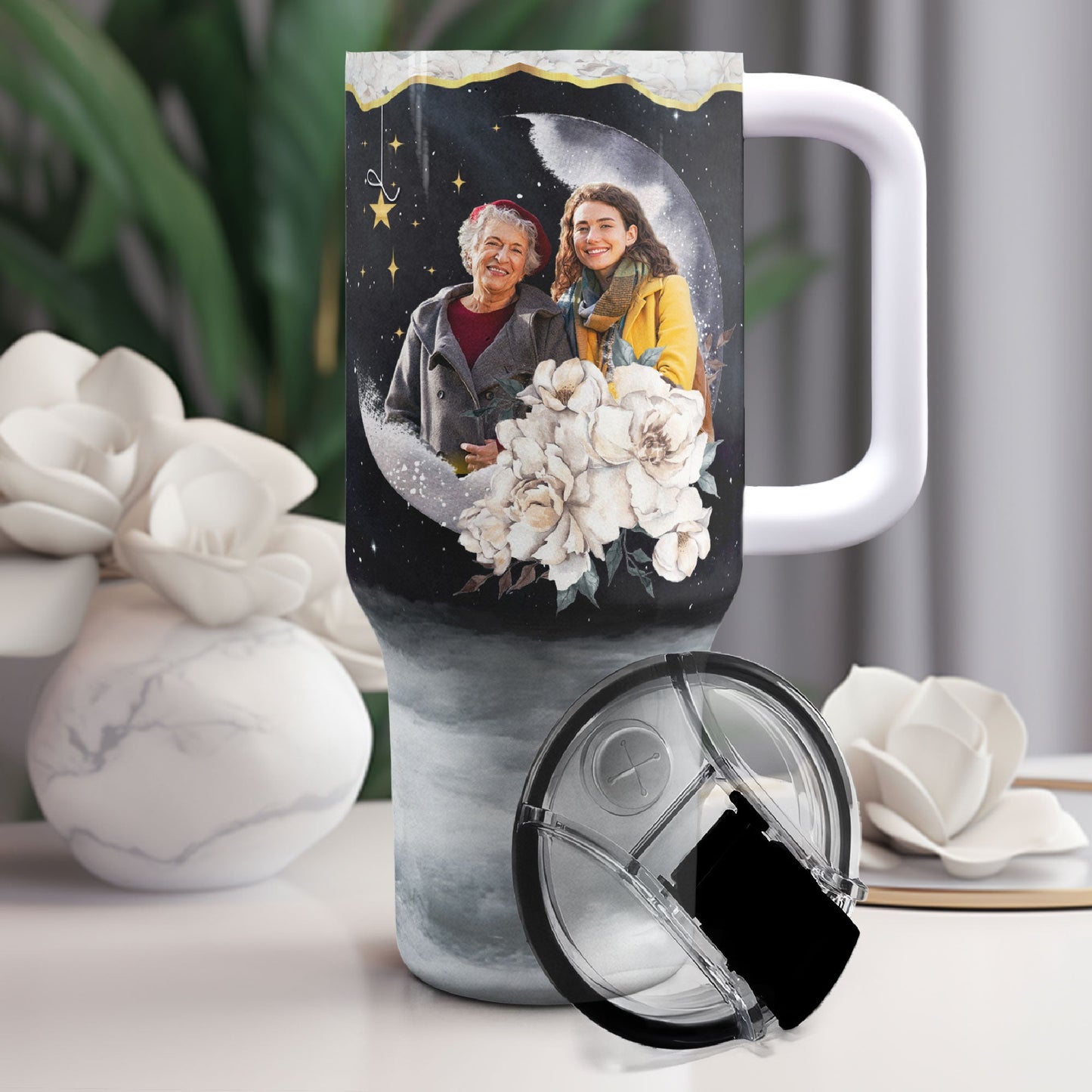 To The Moon & Back - Personalized 40oz Tumbler With Straw