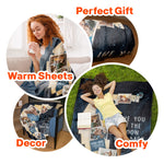 (Photo Inserted) To The Moon & Back - Personalized Photo Blanket