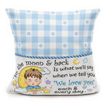 To The Moon & Back - Personalized Pocket Pillow (Insert Included)