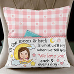 To The Moon & Back - Personalized Pocket Pillow (Insert Included)