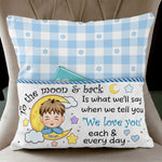To The Moon & Back - Personalized Pocket Pillow (Insert Included)