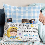 To The Moon & Back - Personalized Pocket Pillow (Insert Included)
