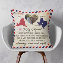 To My Girlfriend I Hugged This Soft Pillow - Personalized Photo Pillow (Insert Included)