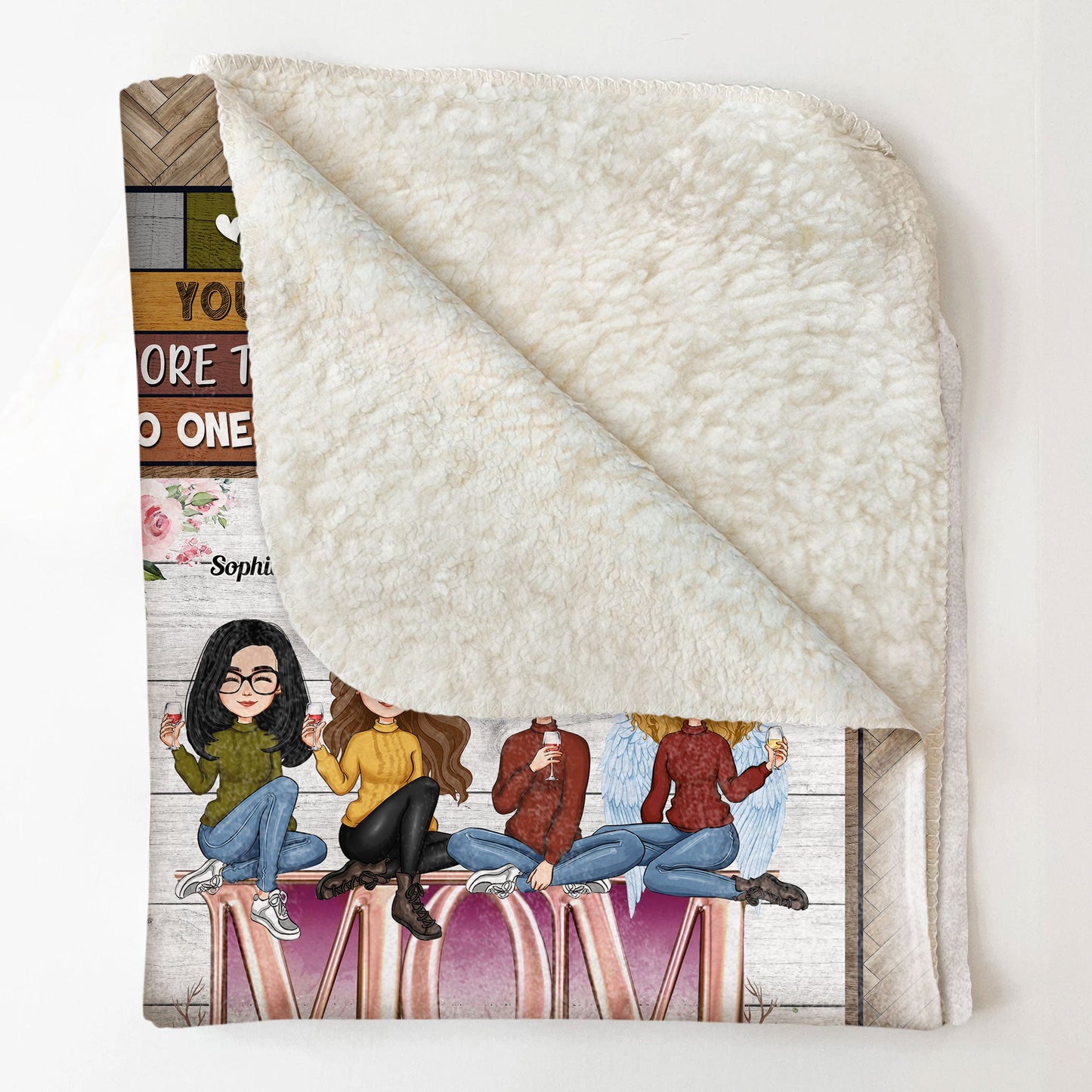 To Us You Are The World - Personalized Blanket - New Year Birthday Gift For Mom, Gift From Daughters, Sons, Husband