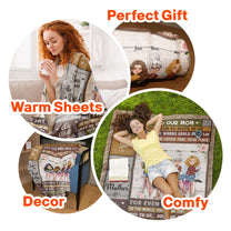 To Us You Are The World - Personalized Blanket - New Year Birthday Gift For Mom, Gift From Daughters, Sons, Husband
