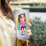 Today I Will - Personalized Acrylic Tumbler With Straw