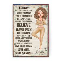 Today Is A Brand New Day - Personalized Poster/Canvas - Gift For Yoga Lover
