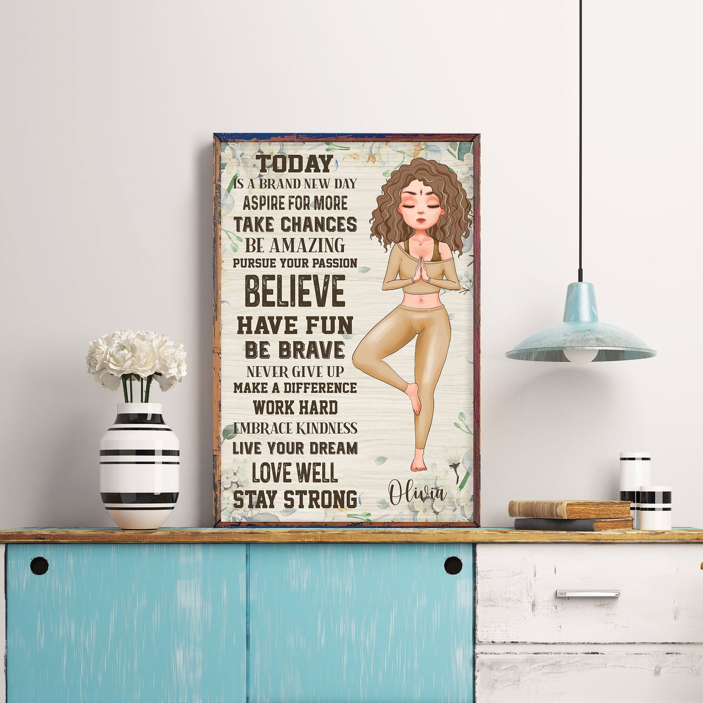 Today Is A Brand New Day - Personalized Poster/Canvas - Gift For Yoga Lover