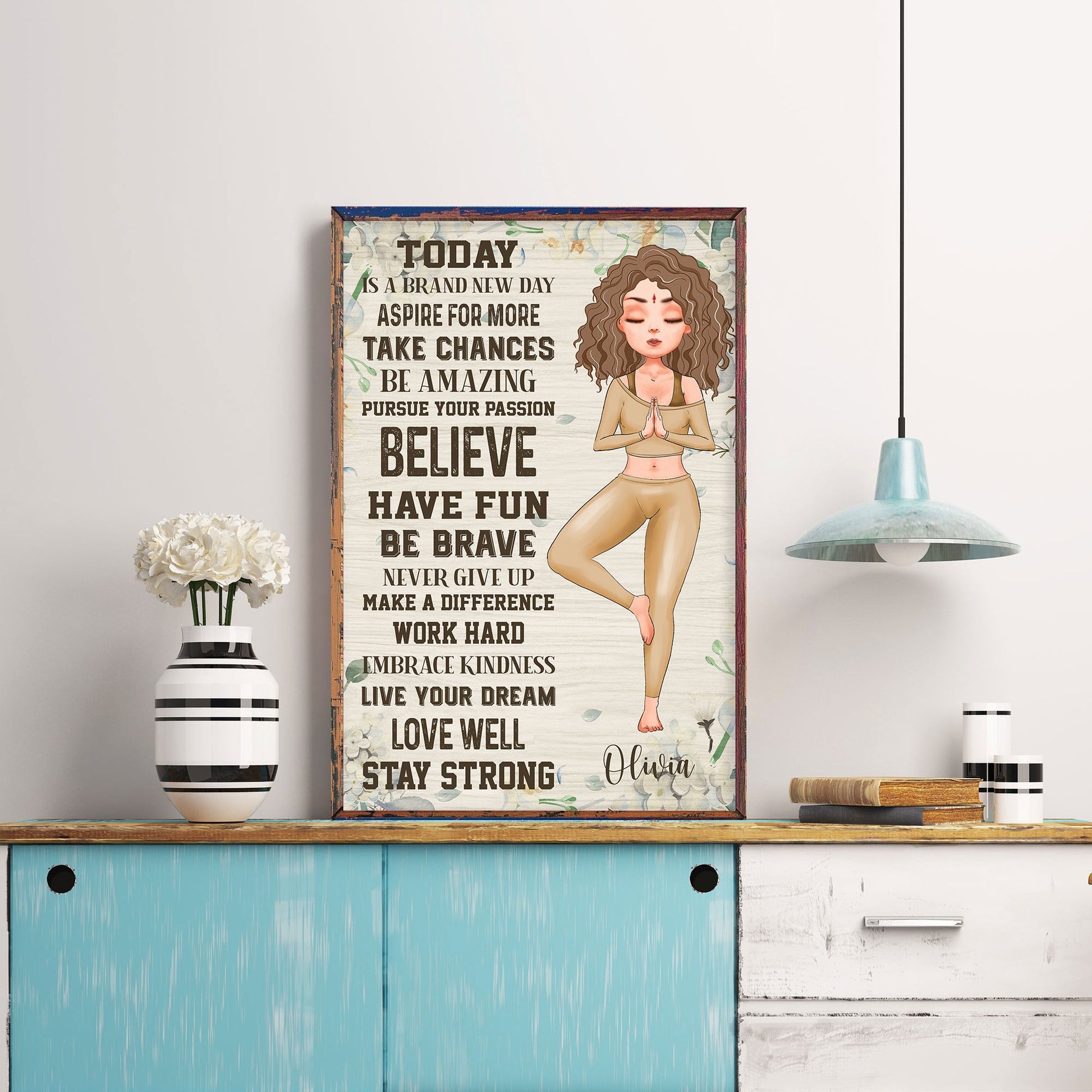 Today Is A Brand New Day - Personalized Poster/Canvas - Gift For Yoga Lover