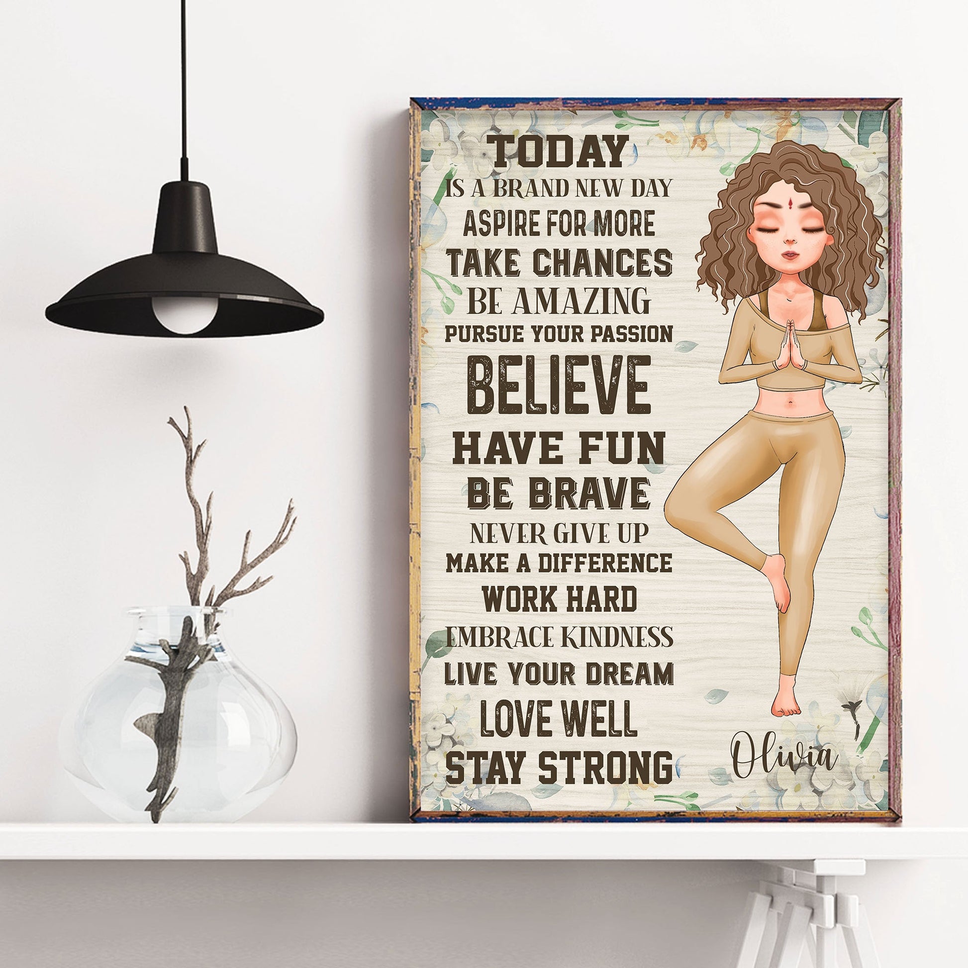 Today Is A Brand New Day - Personalized Poster/Canvas - Gift For Yoga Lover