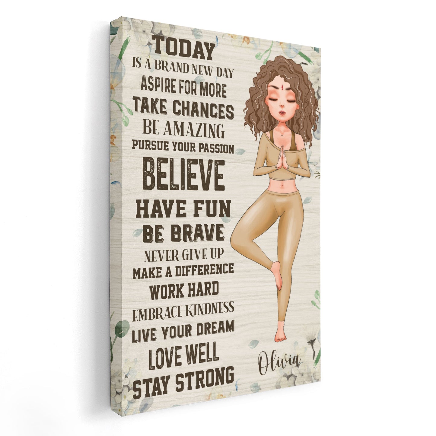 Today Is A Brand New Day - Personalized Poster/Canvas - Gift For Yoga Lover