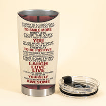 Today Is A Good Day - Personalized Tumbler Cup - Birthday Gift For Basketball Lovers
