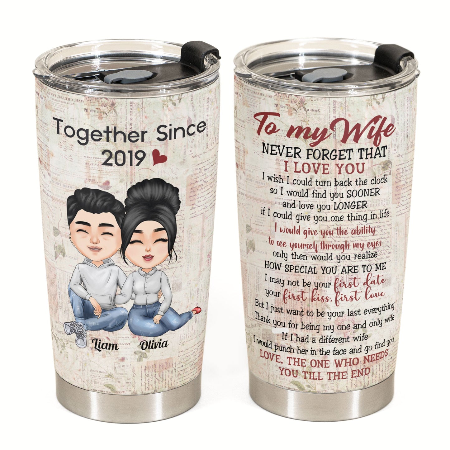 Together Since  - Personalized Tumbler Cup