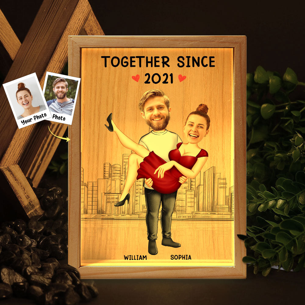 Together Since Couple Love - Personalized Photo Frame Light Box