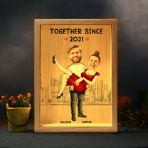 Together Since Couple Love - Personalized Photo Frame Light Box