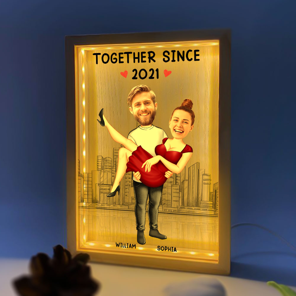 Together Since Couple Love - Personalized Photo Frame Light Box