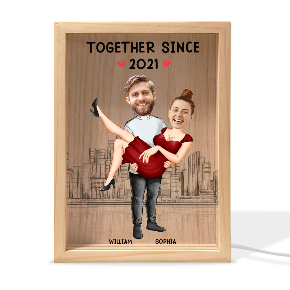 Together Since Couple Love - Personalized Photo Frame Light Box